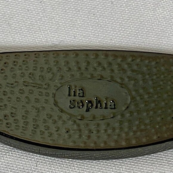 LIA SOPHIA Gun Metal Grey Rhinestone Heart Bracelet - Picture 5 of 7